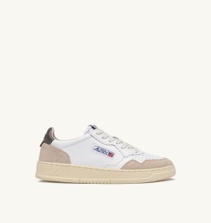 MEDALIST LOW LEAT/SUEDE WHT/