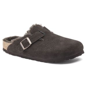 BOSTON SHERALING SUEDE LEATHER FUR MOCCA
