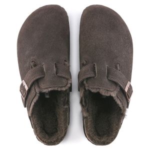 BOSTON SHERALING SUEDE LEATHER FUR MOCCA