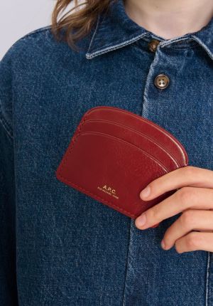 PORTE CARTES DEMI LUNE GAA ROUGE