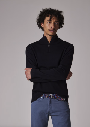 SWEATER ZIP NECK 49/DKNA