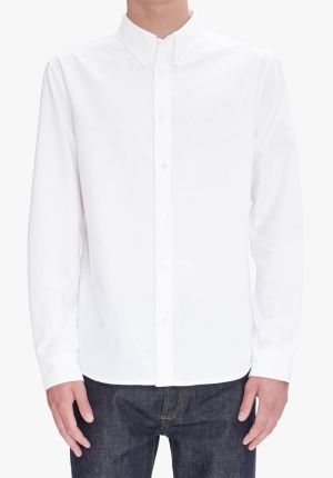 CHEMISE GREG LOGO FS AAB/ BLANC