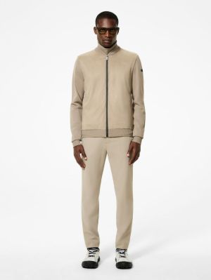 NABUCCO FULL ZIP SOFT KNIT 87 TABACCO